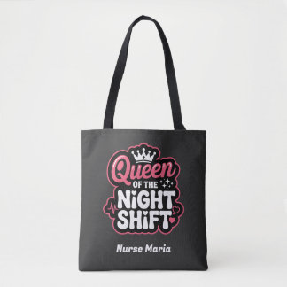Custom Queen of the Night Shift Pink Nurse Crown Tasche
