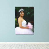 Custom Quinceañera Foto Leinwanddruck (Insitu (Holzboden))