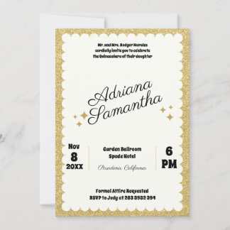 Custom Quinceañera Geburtstag Einladung