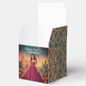 Custom Quinceañera Red Dress Vintag Style Geschenkschachtel (Geöffnet)