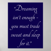 Custom Quote Art Decorative Dark Blue Poster (Vorne)