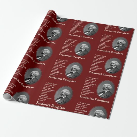 Custom Quote Burgundy FREDERICK DOUGLASS Geschenkpapier (Ungerollt)