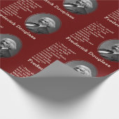 Custom Quote Burgundy FREDERICK DOUGLASS Geschenkpapier (Ecke)