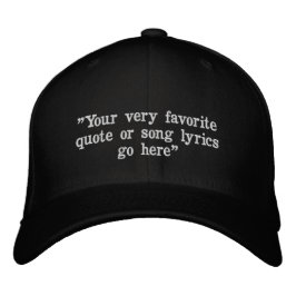 Custom quote create your own bestickte baseballkappe
