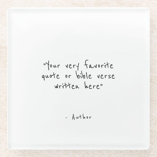 Custom quote - create your own white glasuntersetzer (Vorderseite)