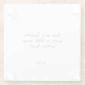 Custom quote - create your own white glasuntersetzer (Rückseite)