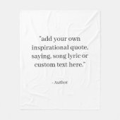 Custom Quote Fleecedecke (Vorderseite)