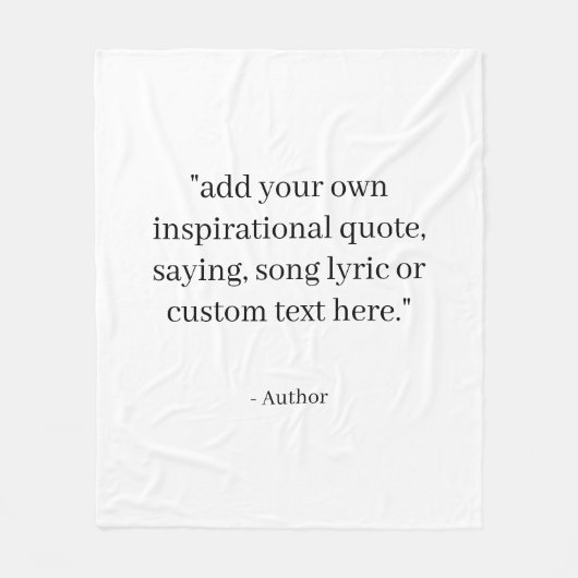 Custom Quote Fleecedecke (Vorderseite)
