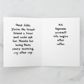 Custom quote Funny Huhn Retro Design Karte (Innenseite)