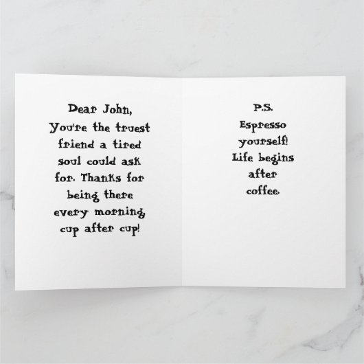 Custom quote Funny Huhn Retro Design Karte (Innenseite)