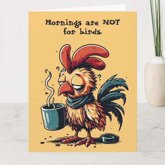 Custom quote Funny Huhn Retro Design Karte (Vorderseite)