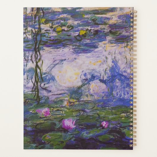 Custom Quote Monet Water Lilies Planer (Rückseite)