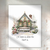 Custom Quote Nordic Winter Scene Happy Holidays Poster