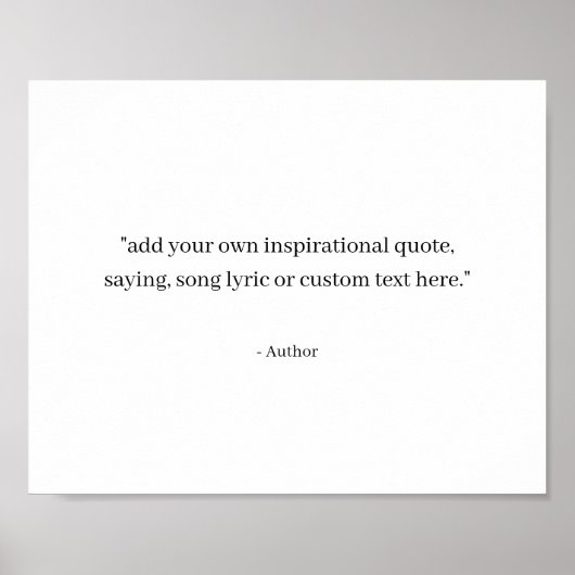 Custom Quote Poster (Vorne)