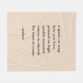 Custom Quote Print  Fleecedecke (Vorderseite (Horizontal))
