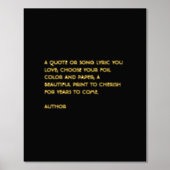 Custom Quote Print Gold Fossil Zitat Wand Kunst Foliendrucke (Vorderseite)