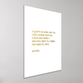 Custom Quote Print Gold Fossil Zitat Wand Kunst Foliendrucke (Ablage )