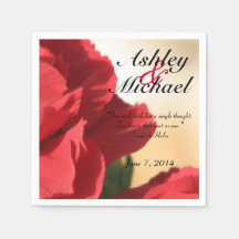 Custom Quote Red Floral Wedding