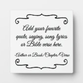 Custom Quote Saying Bible Verse Personalized Gift Fotoplatte (Vorderseite)