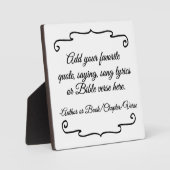 Custom Quote Saying Bible Verse Personalized Gift Fotoplatte (Vorderseite)