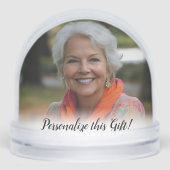 Custom Quote Saying Photo Personalized Keepsake Schneekugeln (Vorderseite)