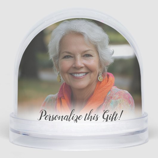 Custom Quote Saying Photo Personalized Keepsake Schneekugeln (Vorderseite)