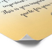 Custom Quote Script Typografy Clouds Poster (Ecke)