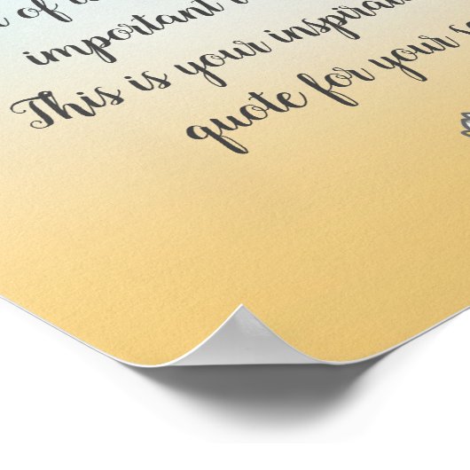 Custom Quote Script Typografy Clouds Poster (Ecke)