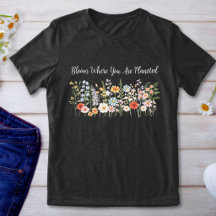 Custom Quote Watercolor Wild Flower Floral Elegant