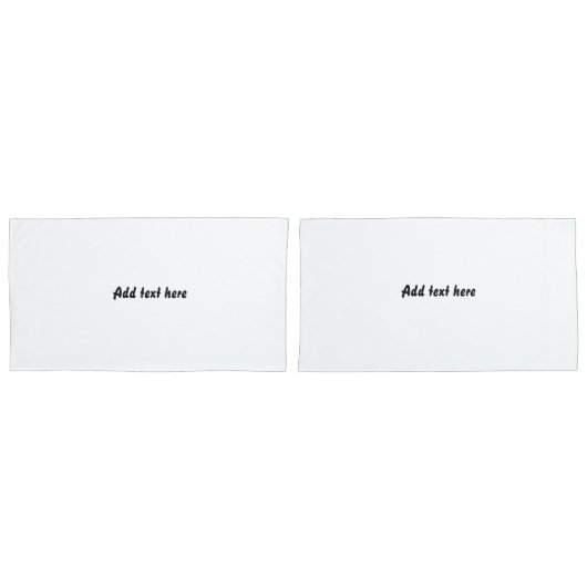 Custom Quote White Pillowcases – Personalized Bedr Kissenbezug (Vorderseite-Set)