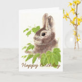 Custom Rabbit Happy Birthday Card Karte (Gelbe Blume)