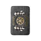 Custom Racing Flag Frisierte Auto Muscle Car Garag Badematte (Vorderseite Vertikal)