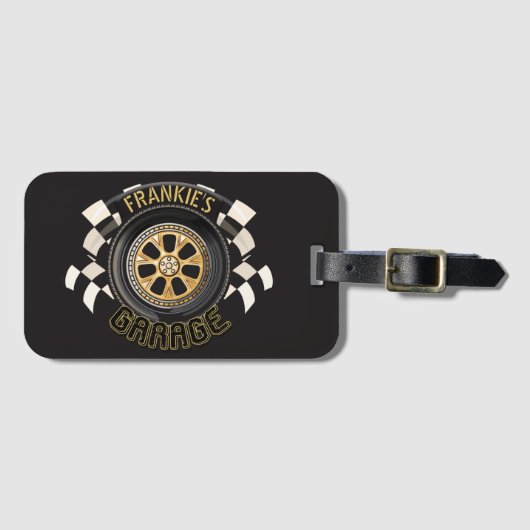 Custom Racing Flag Frisierte Auto Muscle Car Garag Gepäckanhänger (Vorderseite (Horizontal))