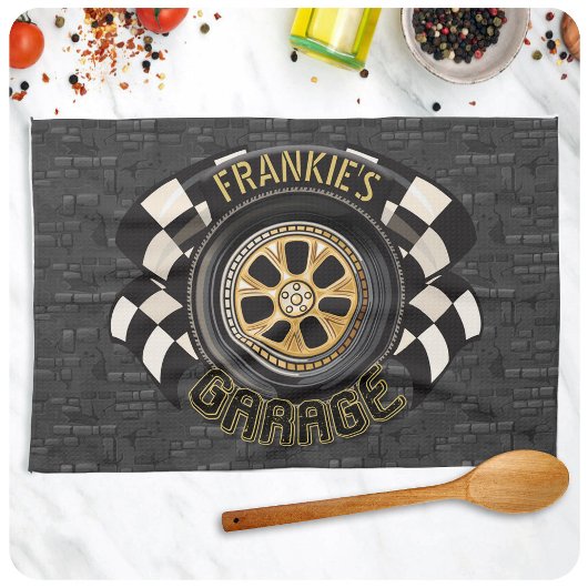 Custom Racing Flag Frisierte Auto Muscle Car Garag Geschirrtuch