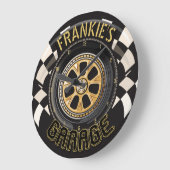 Custom Racing Flag Frisierte Auto Muscle Car Garag Große Wanduhr (Winkel)