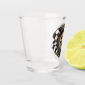 Custom Racing Flag Frisierte Auto Muscle Car Garag Schnapsglas (Links)