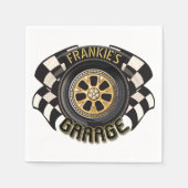 Custom Racing Flag Frisierte Auto Muscle Car Garag Serviette (Vorderseite)