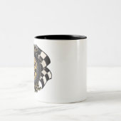 Custom Racing Flag Frisierte Auto Muscle Car Garag Zweifarbige Tasse (Mittel)