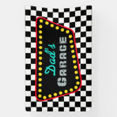 Custom Racing Flag Garage Sign Banner Gift (Vertikal)