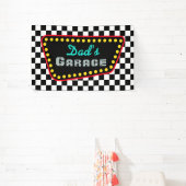 Custom Racing Flag Garage Sign Banner Gift (InSitu)