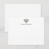 Custom Racket Stationary Tennis Note Card Mitteilungskarte (Vorne/Hinten)