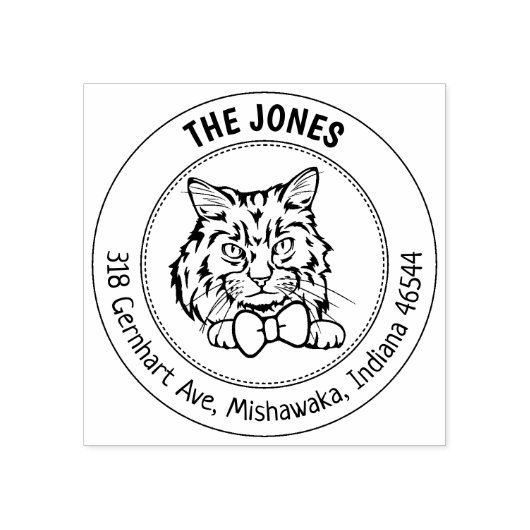 Custom Ragamuffin Cat Rücksendeadresse Gummistempel (Prägung)