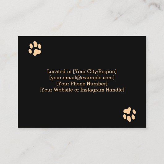 Custom Ragdoll Cat Cattery Business Card - Elegant Visitenkarte (Rückseite)