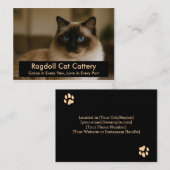 Custom Ragdoll Cat Cattery Business Card - Elegant Visitenkarte (Vorne/Hinten)