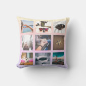 Custom Rainbow 9 Foto Collage Instagramm Kissen (Vorderseite)