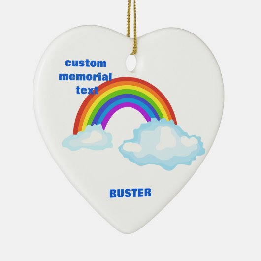 Custom Rainbow Bridge Paw Ornament (Rechts)