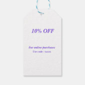 Custom rainbow business proartcraft Geschenkmarke Geschenkanhänger (Rückseite)