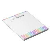 Custom Rainbow Crayon Kindergarten Lehrer Notepad Notizblock (angewinkelt)