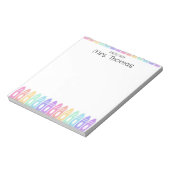 Custom Rainbow Crayon Kindergarten Lehrer Notepad Notizblock (Rotiert)