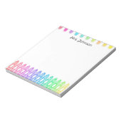 Custom Rainbow Crayon Kindergarten Lehrer Notepad Notizblock (Rotiert)